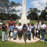 STTA Young Change-Makers at Nairobi War Cemetery sharing insights during Outdoor Connect